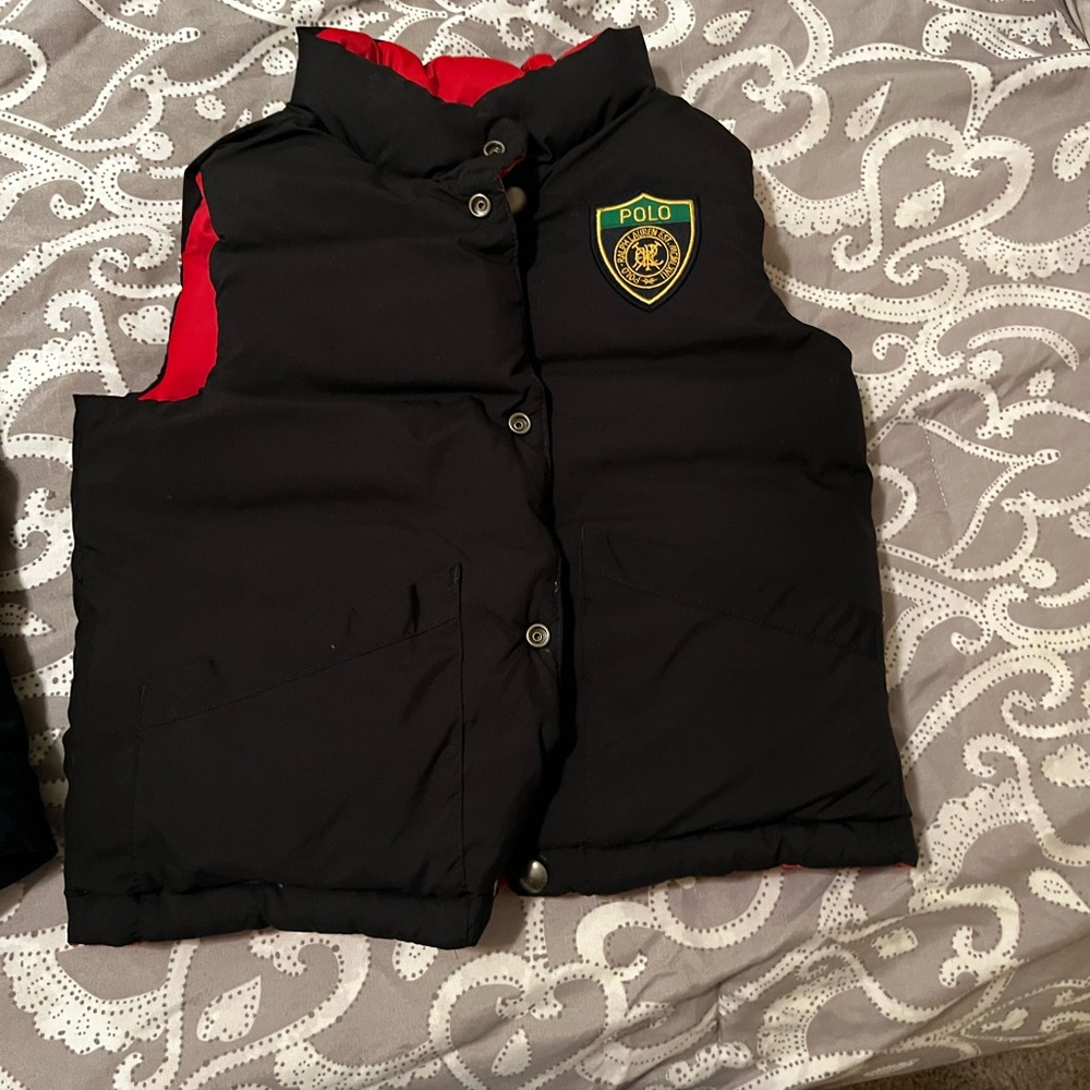 Polo by Ralph Lauren Black and Red Kids Vest